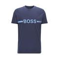 BOSS Mens T-Shirt RN Slim Fit Slim-fit T-Shirt in UPF 50+ Cotton with Logo