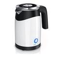 Arendo - Electric Kettle 0.5 Litre Cordless - Stainless Steel Water Boiler with 5 Temperature Values Selectable - Double Walled Design - Small Kettle - for Camping Hotel Offcie Single Household