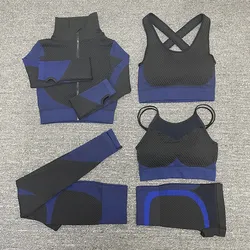 Ensemble de yoga sans couture pour femmes vêtements de sport d'entraînement soutien-gorge de sport