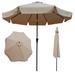 10ft Patio Umbrella Market Round Umbrella Crank Outdoor Garden Umbrellas