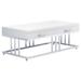 Coaster Furniture Dalya White and Chrome 2-drawer Rectangular Coffee Table