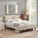 VECELO Tufted Upholstered Platform Bed Frame with Adjustable Headboard,Beige-Just have Full Size Bed