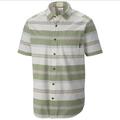 Columbia Shirts | Columbia Striped Short Sleeve Button Up Shirt | Color: Green/White | Size: M