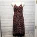 Free People Dresses | Free People Floral Spaghetti Strap Dress | Color: Black/Pink | Size: Xs