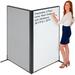 Global Industrial Interion Freestanding Blue 2-Panel Corner Room Divider w/ Whiteboard in Gray/White | 60 H x 36 W x 1.75 D in | Wayfair 695159GY
