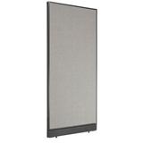 Global Industrial Interion Non-Electric Office Partition Panel w/ Raceway in Gray | 76 H x 36 W x 1.75 D in | Wayfair 238636NGY