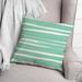 Designs Direct Creative Group Minty Streaks Square Pillow Cover & Insert Polyester/Polyfill blend in Blue/Green | 1.5 D in | Wayfair 6668-BH