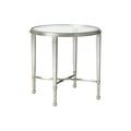 Artistica Home Metal Designs Sangiovese Round End Table Glass in Gray | 26 H x 26 W x 26 D in | Wayfair 2011-950-47