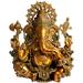 Exotic India Lord Ganesha Metal in Yellow | 16.5 H x 7.5 W x 15.5 D in | Wayfair ZAZ72