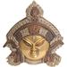 Exotic India Wall Hanging w/ The Face Of Goddess Kali Metal in Gray/Yellow | 11 H x 2.5 W x 10.5 D in | Wayfair ZBQ28