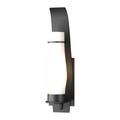 Hubbardton Forge Sea Coast 1 - Bulb Outdoor Armed Sconce Aluminum/Glass/Metal in Black/Yellow | 18.6 H x 5.2 W x 5.2 D in | Wayfair