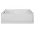 MTI Baths Basics® 59.875" Air Bathtub Acrylic in White | 20 H x 59.875 W in | Wayfair MBAIS6036-WH-RH