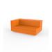 Vondom Vela - Modular Outdoor Sofa XL - Basic Plastic in Orange/Gray | 28.25 H x 63 W x 39.25 D in | Wayfair 54024-ORANGE