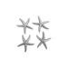 Phillips Collection 4 Piece Starfish, Silver Leaf Wall Décor Set, Resin in Gray | 12 H x 10 W x 2 D in | Wayfair PH67528