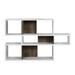 AllModern Voyager 39" H x 61" W Geometric Bookcase Wood in White/Brown | 39 H x 61 W x 13 D in | Wayfair D536CC93A8CB4057AA196BF6C85FCC24