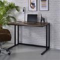 17 Stories Home Office Desk, Computer Desk, Built-In USB Port Writing Desk, Walnut & White Finish Wood/Metal in Black | 30 H x 47 W x 24 D in | Wayfair