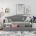 Canora Grey Twin en Daybed w/ 2 Drawers, Sofa Bed For Bedroom Living Room, No Box Spring Needed, Espresso in Gray | Wayfair