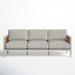 Joss & Main Eva 86" Wide Outdoor Patio Sofa w/ Cushions Sunbrella® Fabric Included in Gray | 26.25 H x 85.75 W x 29 D in | Wayfair