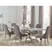 Willa Arlo™ Interiors Westhampton 6 - Person Dining Set Glass/Upholstered/Metal in White | Wayfair EC46859AEDEC45EBBAAEF563E5B3F891