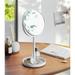 Yamazaki Home Round Standing Mirror - Bathroom & Bedroom Organizer w/ Tray, Steel Metal in White | 13 H x 6.9 W x 5.5 D in | Wayfair 2819