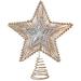The Holiday Aisle® Christmas Glitter Star Tree Topper Metal in Gray/Yellow | 10 H x 8 W x 3 D in | Wayfair 1584D127A70243C1AB6767945AFEAA75