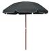 Arlmont & Co. Outdoor Umbrella Parasol w/ Crank Patio Sunshade Sun Shelter Steel Metal in Gray | 90.6 H x 82.7 W x 82.7 D in | Wayfair