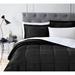 Latitude Run® Micromink & Sherpa Reversible Comforter Set Polyester/Polyfill/Microfiber in White/Black | King Comforter + 2 King Shams | Wayfair