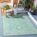 Green/White 96 x 0.2 in Area Rug - Freeport Park® Eley Oriental Green Indoor/Outdoor Area Rug | 96 W x 0.2 D in | Wayfair