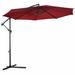 Arlmont & Co. Anaheim 10' Cantilever Umbrella Metal in Red | 96 H x 120 W x 120 D in | Wayfair 87D2CD9D4AAF46D2A12424CABCEEB40E