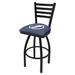 Holland Bar Stool NHL Swivel 25" Counter Stool Metal in Black/Brown | 39 H x 18.5 W x 17 D in | Wayfair L01425TBLght