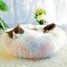 Tucker Murphy Pet™ Cecilla Plush Faux Fur Round Pet Bed Soft Shaggy Calming Mat For Pets Polyester | 4 H x 23 W x 23 D in | Wayfair