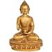 Bungalow Rose Preaching Buddha (Tibetan Buddhist Deity) Metal in Yellow | 9.8 H x 7 W x 4.8 D in | Wayfair D4A7E52085F2483C83A5DA30CE034C71