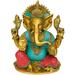 Bungalow Rose Bhagawana Ganesha Metal in Blue/Red/Yellow | 10.5 H x 9 W x 5.5 D in | Wayfair 4572CA362DE34140BFE2B2B1EDD54B5C