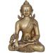 Bungalow Rose Tibetan Buddhist Healing Buddha (Medicine Buddha) Metal in Yellow | 13.2 H x 7 W x 2.5 D in | Wayfair