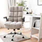 Inbox Zero Dois Executive Chair Upholstered, Metal in Brown | 43 H x 30 W x 28 D in | Wayfair 2F4C9FF9420B4FDC9B28D0F83A9EEEF7