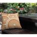 ULLI HOME Pierson Tribal Abstract Indoor/Outdoor Throw Pillow Polyester/Polyfill blend in Orange | 18 H x 18 W x 4.3 D in | Wayfair