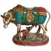 Bungalow Rose Cow & Calf Metal in Gray/Red/Yellow | 5.2 H x 6.5 W x 3.3 D in | Wayfair A0CABA6AA018495F96C2E8E0DEB9D807