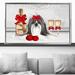 The Holiday Aisle® Christmas Holiday Shih Tzu (Horizontal) By Jodi - Graphic Art Plastic/Acrylic in Red/White | 27.5 H x 43.5 W x 2 D in | Wayfair
