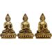 Bungalow Rose Tibetan Buddhist Deities Set Of Three Buddhas (Blessing Buddha, Dhyani Buddha & Medicine Buddha) in Yellow | Wayfair