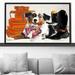 Mercer41 Fashionista Border Collie (Horizontal) By Jodi - Graphic Art Plastic/Acrylic in Black/Orange | 39.5 H x 63.5 W x 2 D in | Wayfair