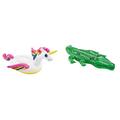 Intex 57561NP Rideon ''Unicorn'', 198x140x97cm & Giant Gator Ride-On - Aufblasbarer Reittier - 203 x 114 cm