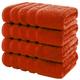 4 x Extra Large Super Jumbo Bath Sheets Set (100x200cm, 600-GSM) Soft Big Towels 100% Egyptian Cotton Bath Sheets Quick Dry XL Bathroom Towels (Orange)