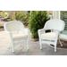 White Wicker Chair With Ivory Cushion - Set Of 2- Jeco Wholesale W00206-C_2-FS001-CS