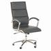 Bush Business Furniture Jamestown High Back Leather Executive Office Chair in Dark Gray - Bush Furniture JTCH1701DGL-Z