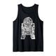 Star Wars R2-D2 Black And White Comic Book Fill Tank Top