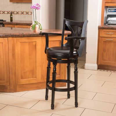 Christopher Knight Home, Cedric Leather Counter Stool Set Of 2 By Christopher Knight Home