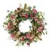 24" Artificial Chrysanthemum And Hydrangea Floral Spring Wreath