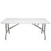 Outdoor 6 ft. Portable Plastic Table, Perfect for Patio Party and Picnic