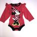 Disney Shirts & Tops | Hp Disney Baby Minnie Mouse Onesie | Color: Black/Red | Size: 3-6mb