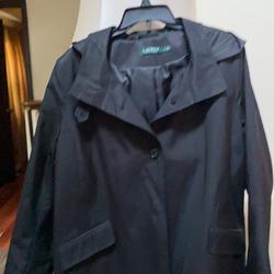 Ralph Lauren Jackets & Coats | Lauren Ralph Lauren Hooded Raincoat | Color: Black | Size: 1x